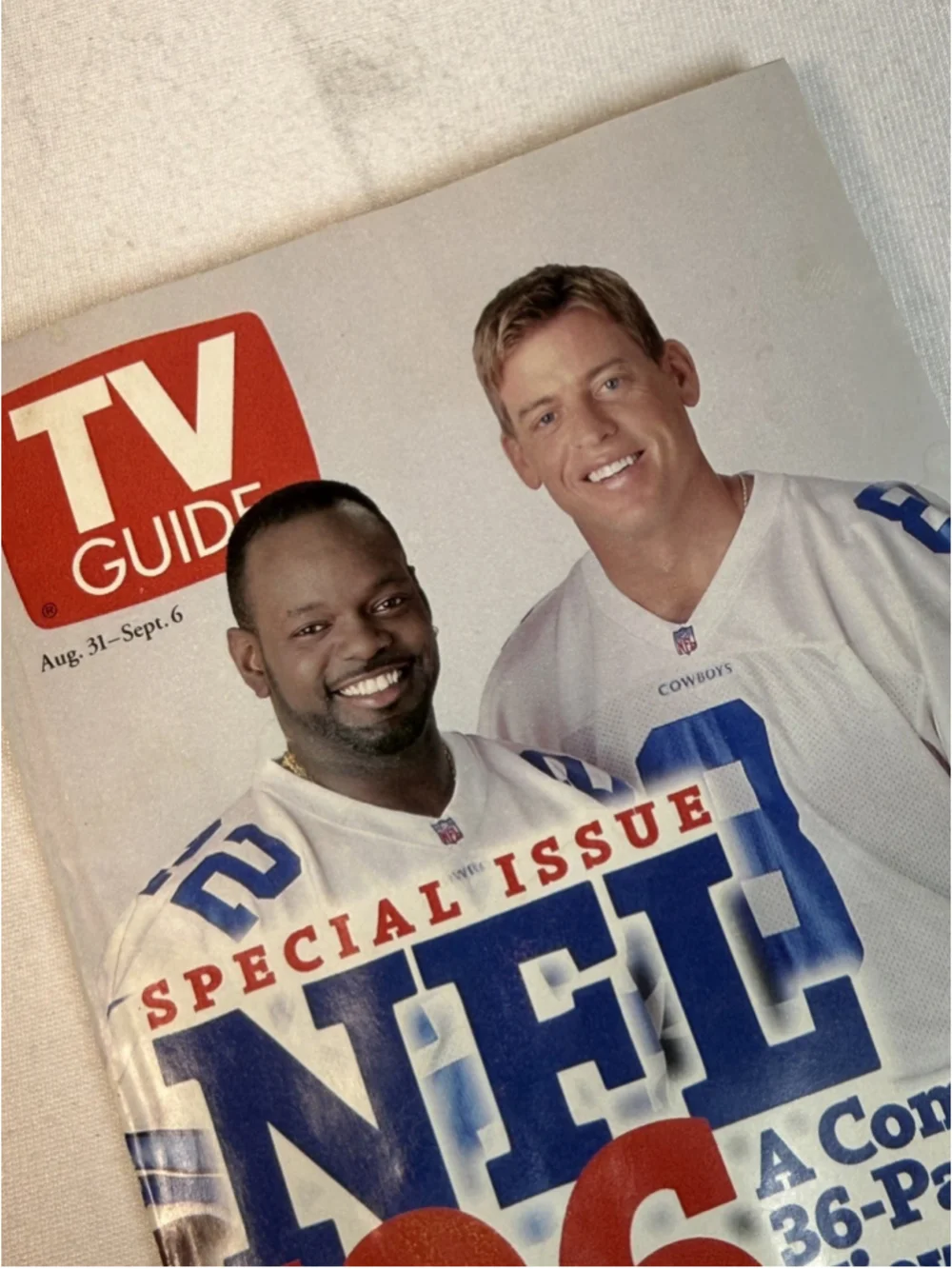 Vintage TV GUIDE SPECIAL ISSUE NFL '96 EMMITT SMITH TROY AIKMAN DALLAS COWBOYS